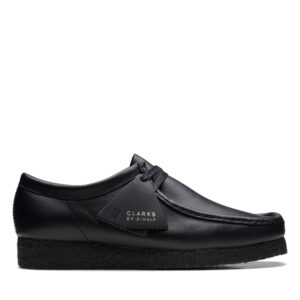 Wallabee Low Black Leather