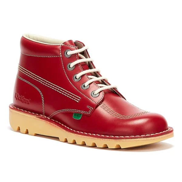 Kickers Kick Hi Mens Red Leather Boots - Image 9