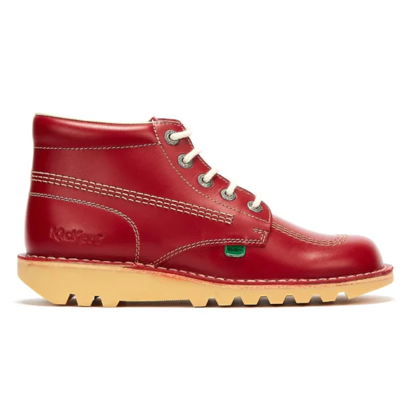 Kickers Kick Hi Mens Red Leather Boots - Image 4