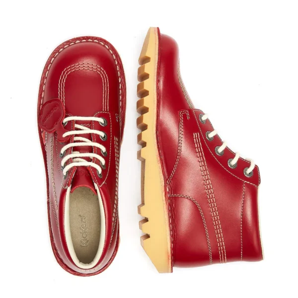 Kickers Kick Hi Mens Red Leather Boots - Image 5