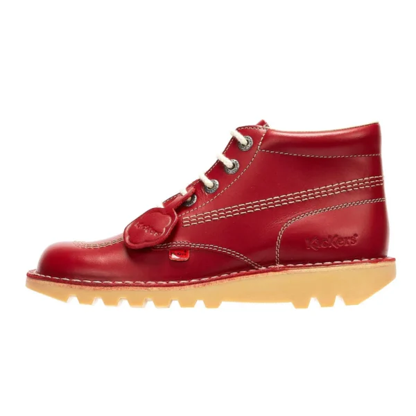 Kickers Kick Hi Mens Red Leather Boots - Image 6