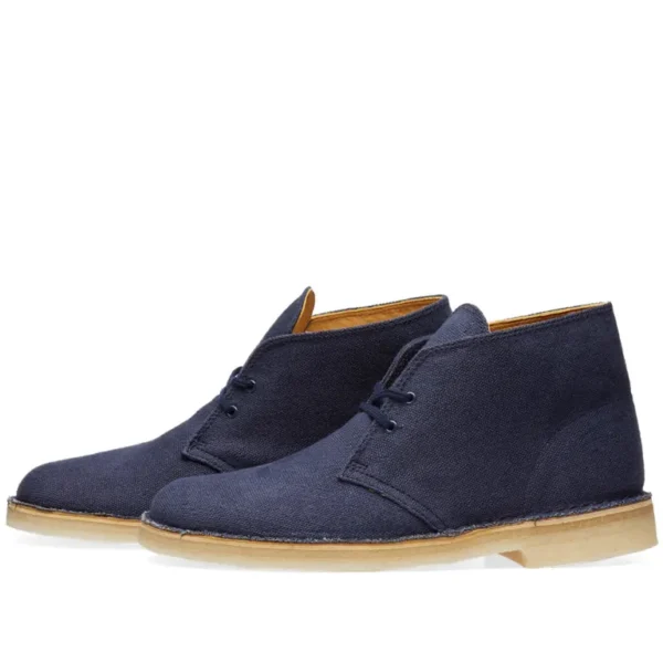 Clarks Originals Desert Boot Navy Fabric - Image 3