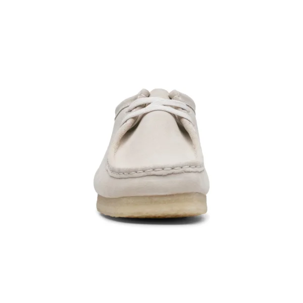 Clarks Wallabee Men's Shoes Off White Suede - Image 4