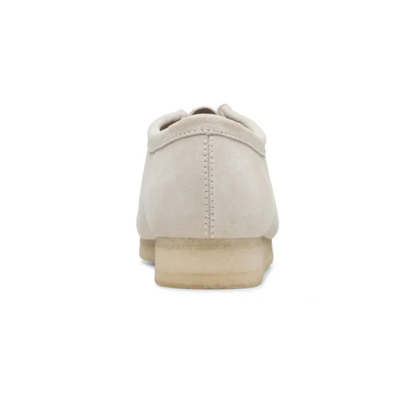 Clarks Wallabee Men's Shoes Off White Suede - Image 6