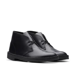 Clarks Desert Men's Boot Black Polished Leather