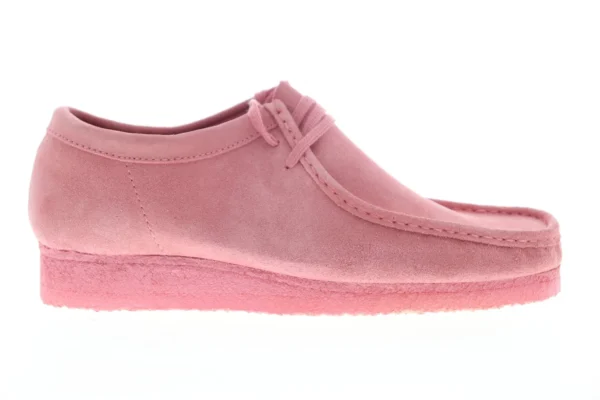 Clarks Wallabee Men's Pink Suede Oxfords & Lace Ups Casual Shoes - Image 2