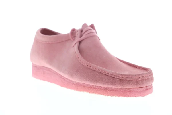 Clarks Wallabee Men's Pink Suede Oxfords & Lace Ups Casual Shoes