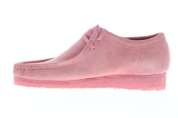 Clarks Wallabee Men's Pink Suede Oxfords & Lace Ups Casual Shoes - Image 6