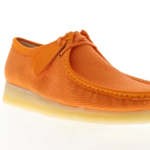 Clarks Wallabee Women Orange Canvas Oxfords-Lace Ups Casual Shoes