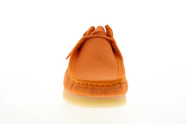 Clarks Wallabee Women Orange Canvas Oxfords-Lace Ups Casual Shoes - Image 2