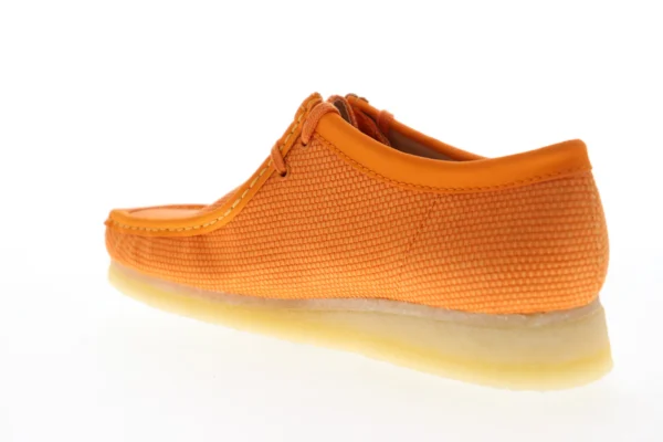 Clarks Wallabee Women Orange Canvas Oxfords-Lace Ups Casual Shoes - Image 5