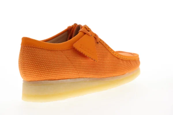 Clarks Wallabee Women Orange Canvas Oxfords-Lace Ups Casual Shoes - Image 7