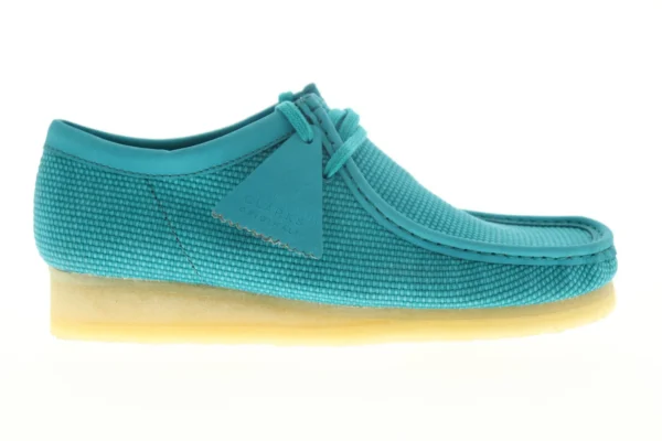 Clarks Wallabee Men's Blue Canvas Oxfords-Lace Ups Casual Shoes - Image 2