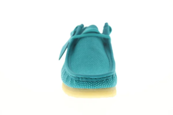 Clarks Wallabee Men's Blue Canvas Oxfords-Lace Ups Casual Shoes - Image 4