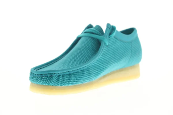 Clarks Wallabee Men's Blue Canvas Oxfords-Lace Ups Casual Shoes - Image 5