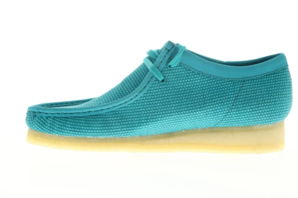 Clarks Wallabee Men's Blue Canvas Oxfords-Lace Ups Casual Shoes - Image 6