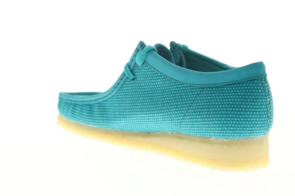 Clarks Wallabee Men's Blue Canvas Oxfords-Lace Ups Casual Shoes - Image 7