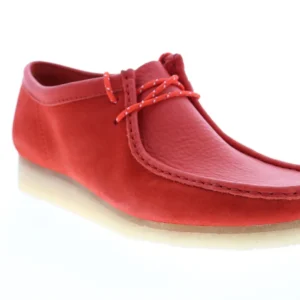 Clarks Wallabee Men's Red Suede Lace Up Chukkas Boots