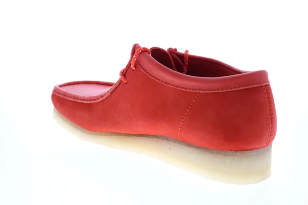 Clarks Wallabee Men's Red Suede Lace Up Chukkas Boots - Image 7
