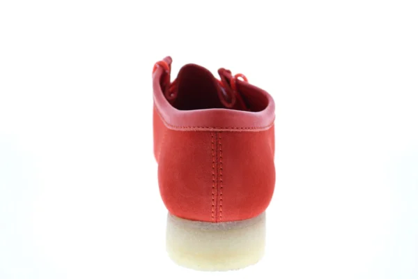 Clarks Wallabee Men's Red Suede Lace Up Chukkas Boots - Image 8