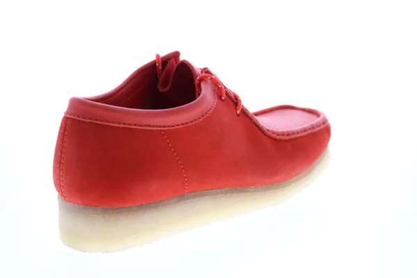 Clarks Wallabee Men's Red Suede Lace Up Chukkas Boots - Image 9