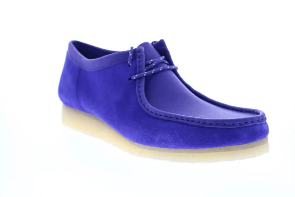 Wallabee Men's Purple Suede Lace Up Chukkas Boots - Image 3
