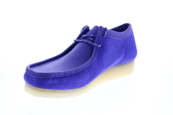 Wallabee Men's Purple Suede Lace Up Chukkas Boots - Image 5