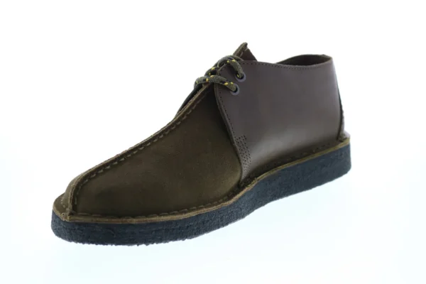 Clarks Desert Trek Men's Green Suede Lace Up Chukkas Boots - Image 5
