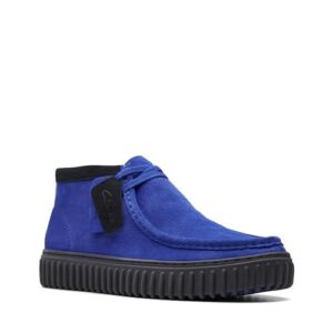 Clarks Men's Torhill Hi Chukka Boot Cobal Suede Cobalt