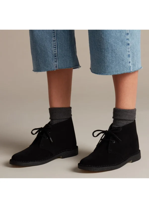 Clarks Women's Originals Desert Boot Black Suede - Image 3